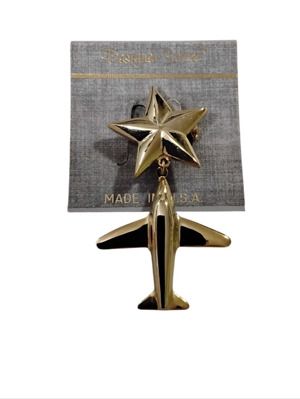 Mid-Century Aviation Brooch Made in USA Gift
